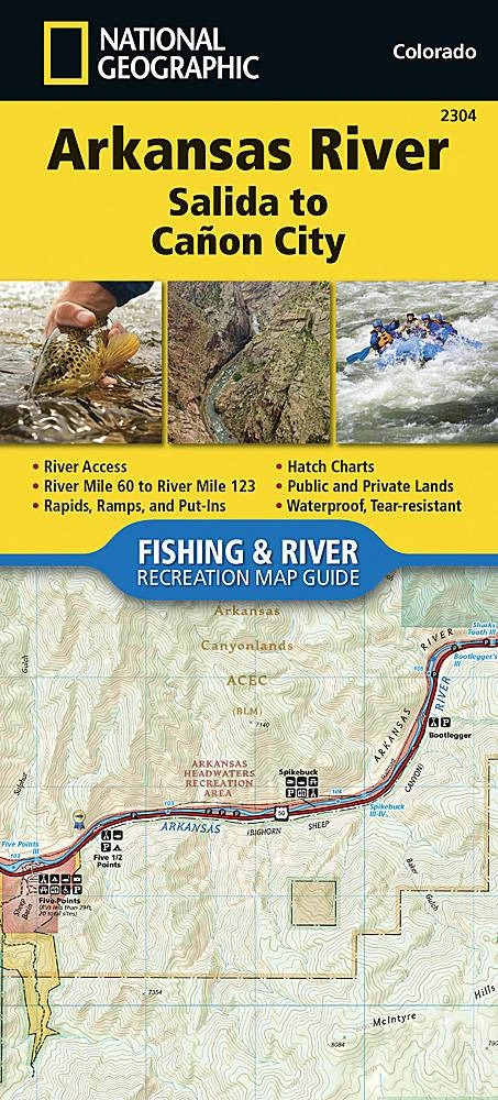 Nationaal Geografisch - Avontuurlijke Kaart: Arkansas River Salida naar Canon City (2304)